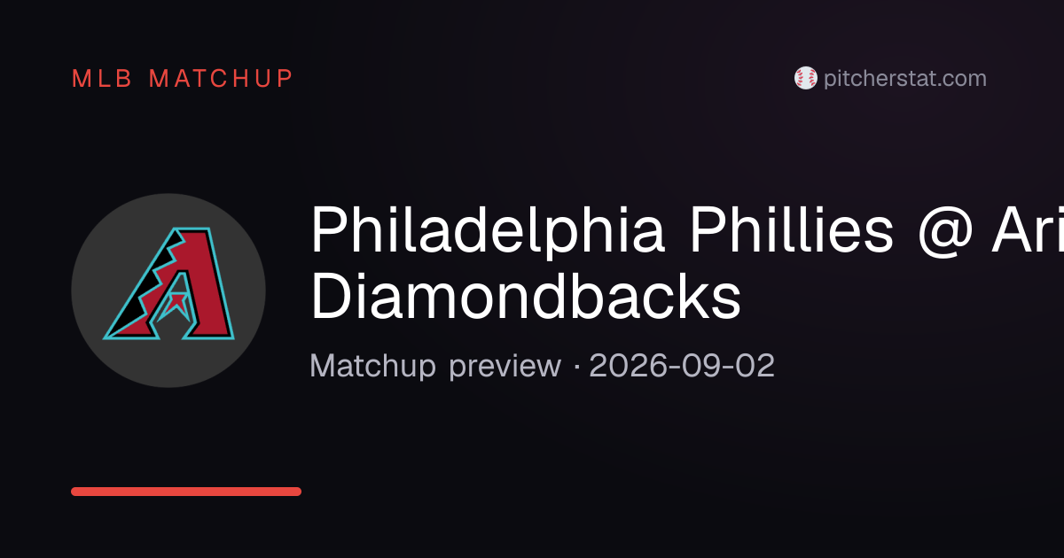MLB matchup preview — pitcherstat.com